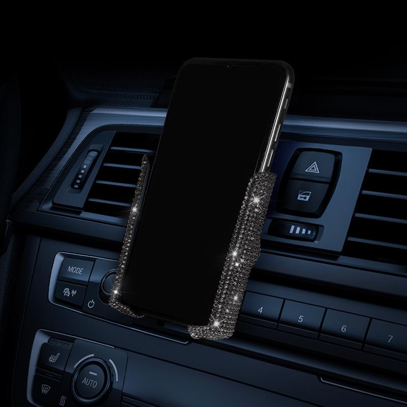 

Автомобильный держатель для телефона, женский кристалл с бриллиантами, автомобильное крепление для вентиляционного отверстия, зажим, держатель для мобильного телефона, подставка в автомобильном кронштейне, аксессуары для интерьера