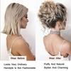 Euro-American Floral Messy Bun Wig - Long, Fluffy Clip-in Hairpiece