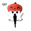 Punch Free Wall Storage Rack Halloween Themed Hook, Decorative Ghost Pattern Key Hanger, Self Small Bag Hanger for Bathroom Adhesive Backing Wood Base