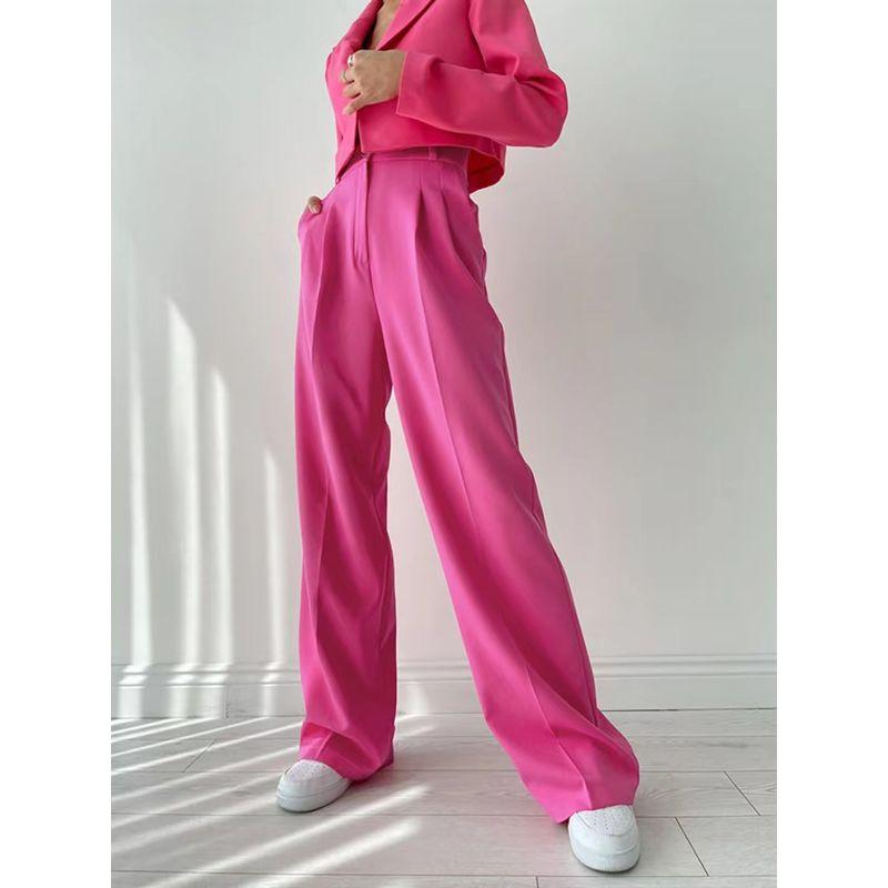 Fashion Summer Loose Slim Looking Elegant Wide Leg Pants Fashion All-Match Casual Pants Fashion Casual Pants