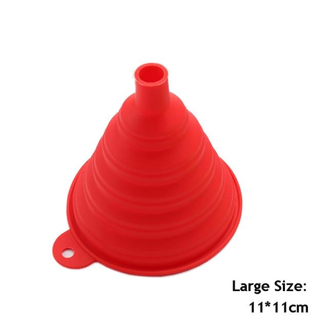 1pcs Mini Foldable Funnel Silicone Funnels Be Hung Household Liquid Dispensing Kitchen Tools