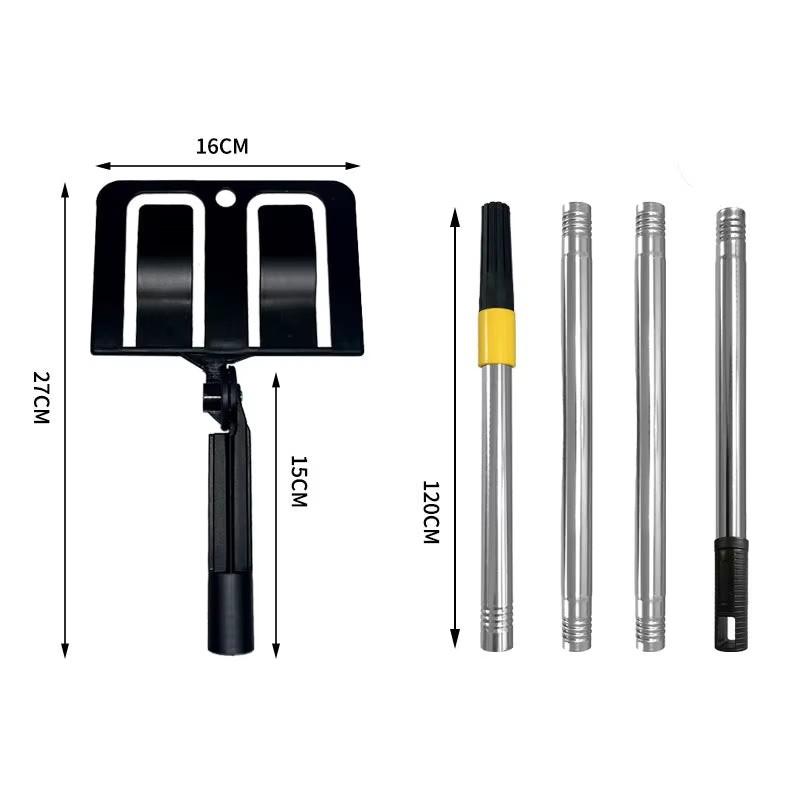 Baffle Holder With Extension Pole Rotation For Paint Color Separation Prevent Splashing Detachable Cleaning Tool Set