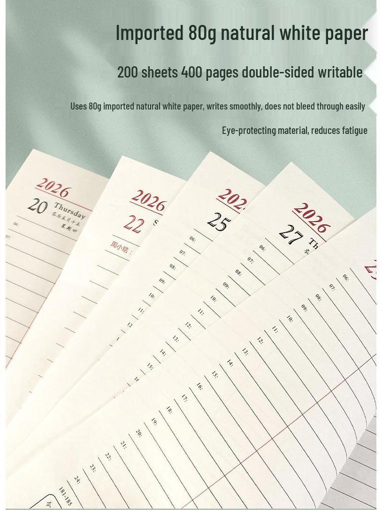 2026 Daily Planner: One Page Per Day Student Notebook
