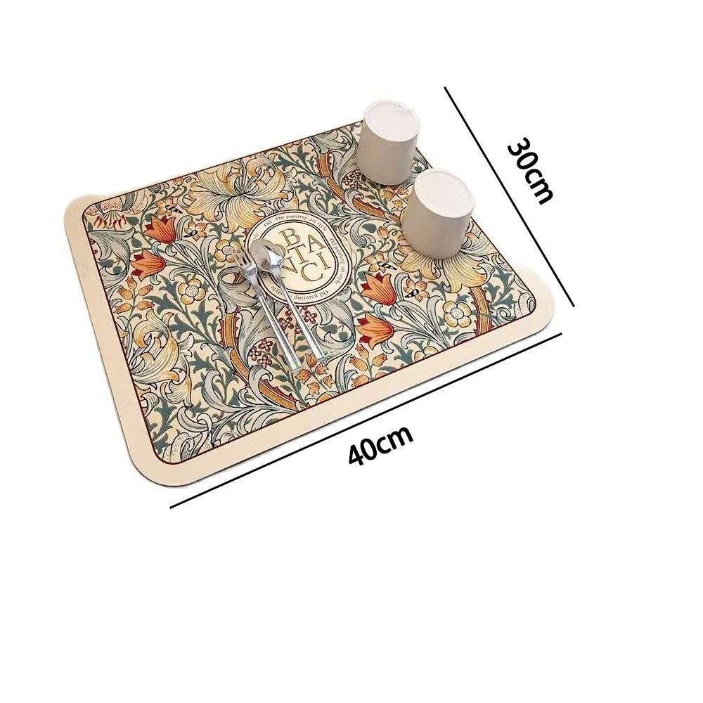 Creative Rectangle Placemats Anti Slip Water Dining Table Place Mats Absorption Oilproof Anti Scald Pad Household