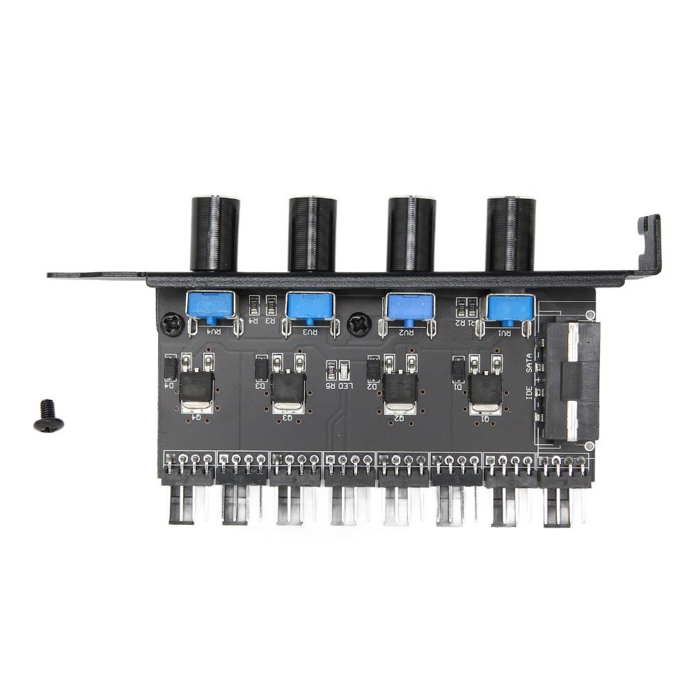 4 Knob Design Fan Speed Controller 8 Channels PWM Fan Hub Cooling Fan Controller  HDD Cooling