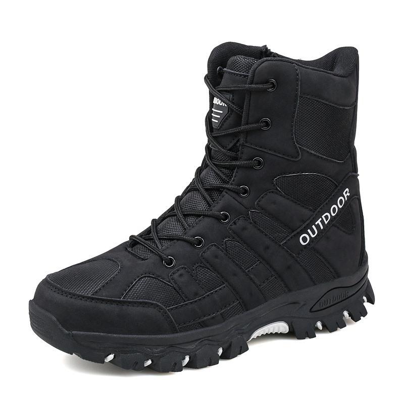 

Men s shoes Outdoor off-road tooling boots Autumn and winter high-top large-size mountaineering boots Non-slip hiking boots A05 39