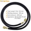 R410A AC Refrigerant Charging Hoses, 59“ HVAC Charging Hose with 1/4’’ SAE Female Flare, 800PSI Working Pressure for R410A R22 R134A R12 R502