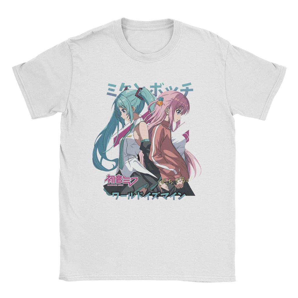 Love Together Hatsunes Mikus T Shirt Mens Cotton Novelty TShirts Round Collar Tee Shirt Short Sleeve Tops Graphic Printed