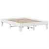 Vidaxl Bed Frame Without Mattress, White, 140X190 Cm, Solid Pine Wood