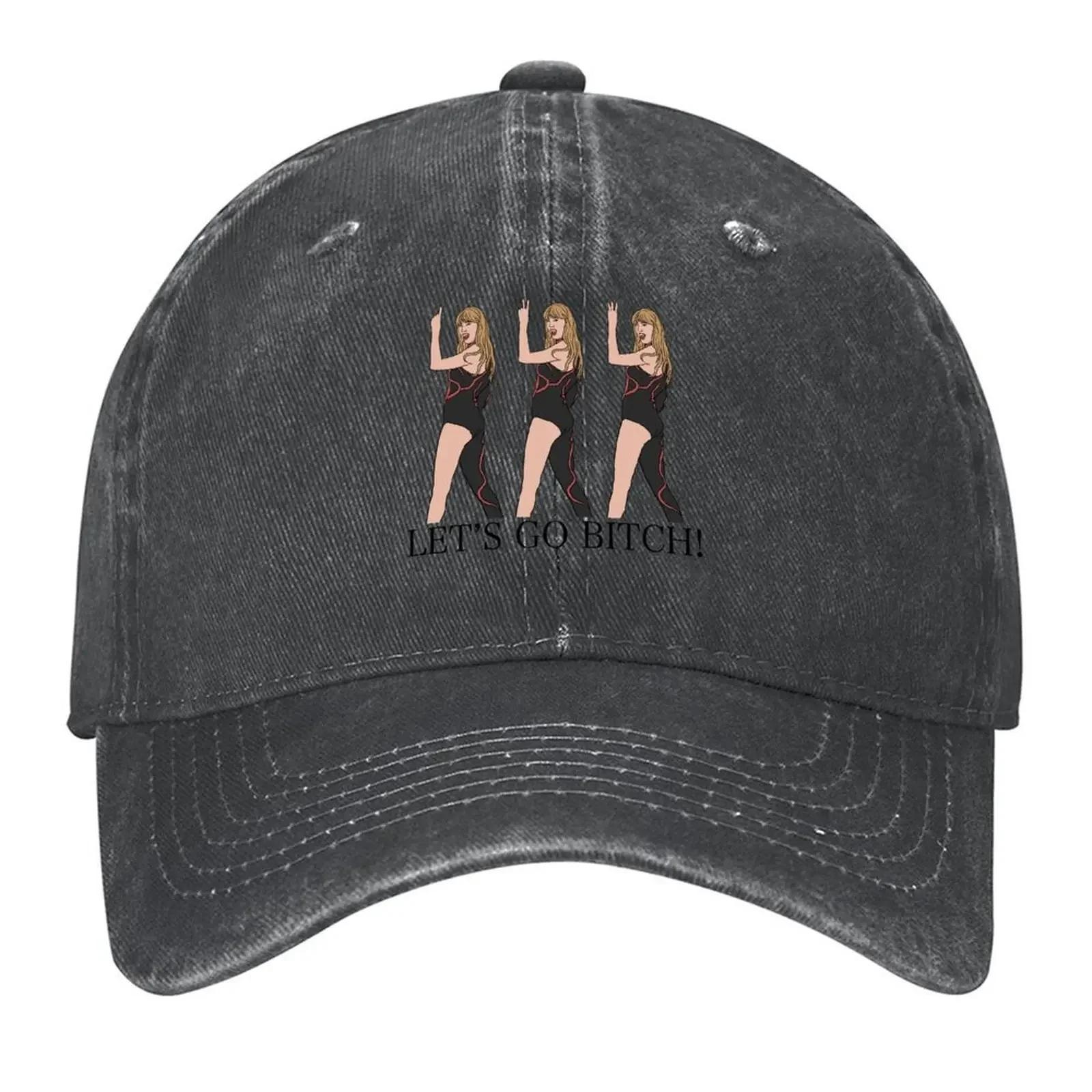123 Lets go B*tch! Baseball Cap summer hat Ball Cap men s big size hat tactical cap Boy Child Women s промывают черный