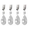 Wassertropfen Tischdeckenbeschwerer mit Metallclip-Set Kristallglas Tropfenprismen Anhänger Tischdeckenbeschwerer für