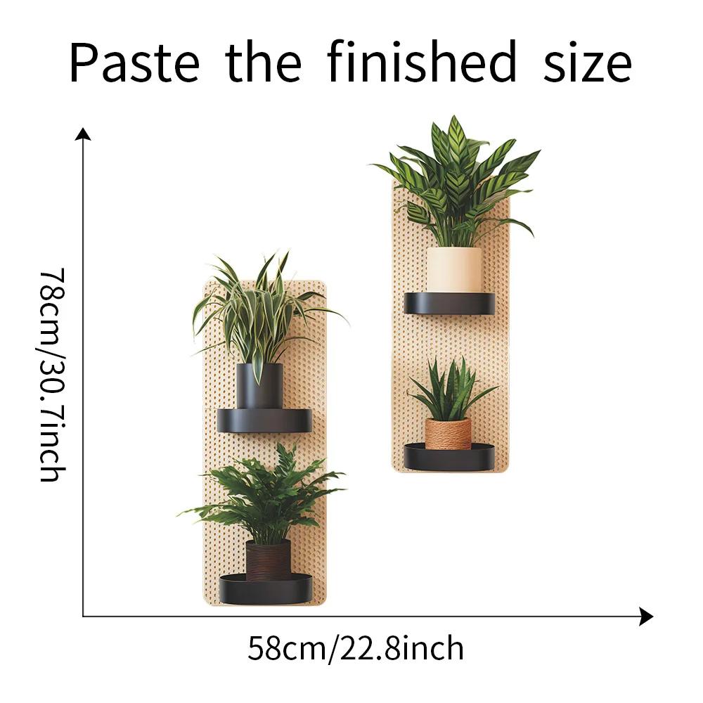 Simulated 3D Green Plant Wall Stickers Creative Potted Plants Bedrooms Living Rooms Balconies Home Beautification Wall Stickers
