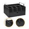 Coffee Bar Station Organizer Storage Rack Rustic with Drawer Pod for