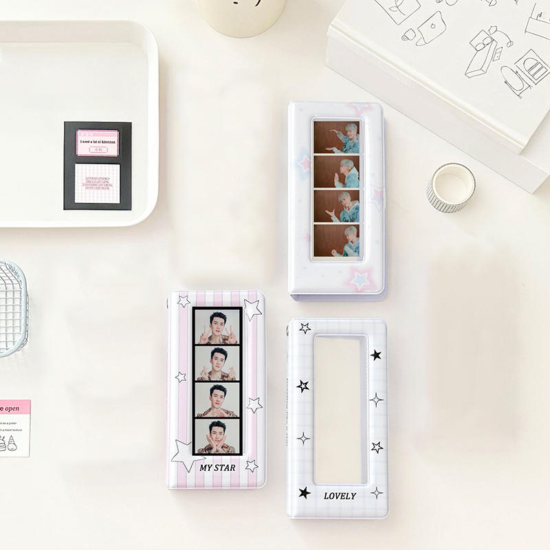 Star Pattern Photocard Holders Binder Album Mini Portable Cartoon Photo Card Holder Book for Collection