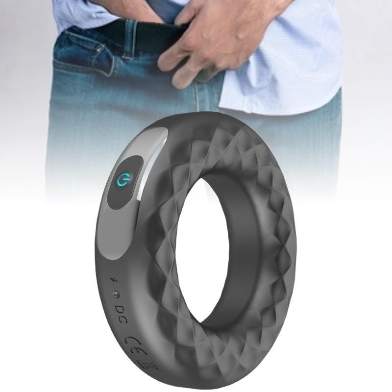 Men Usb Rechargeable Circular Ring Penis Vibrator Masturbator Sex Toys 10 Speeds
