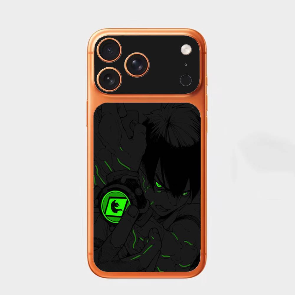 

B-Ben10 O-Omnitrix Watch Fiber Skin Wrap Change Case for iPhone 17Pro,17Pro Max Back Sticker Cover iPhone17promax