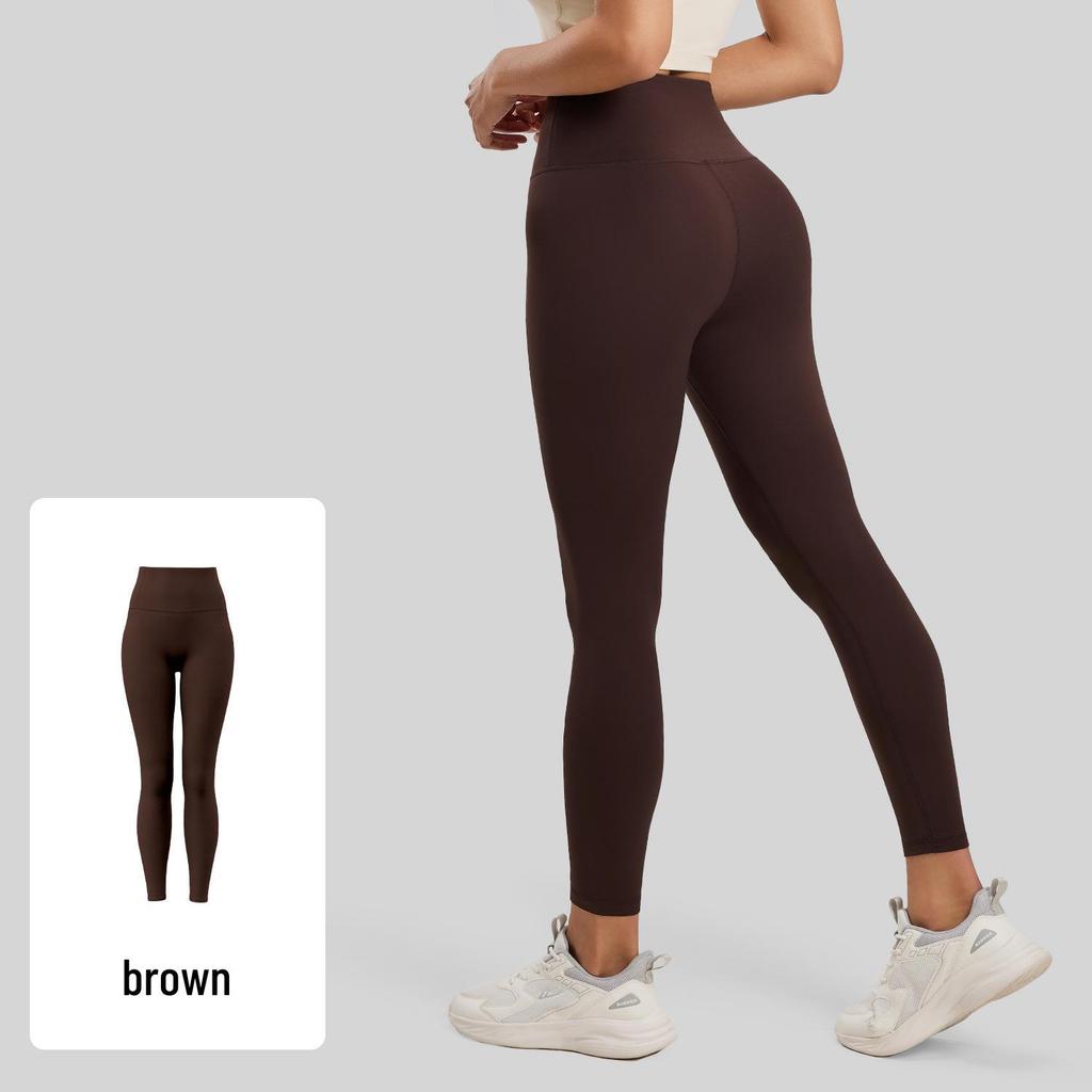 Juyitang Double-Sided Bare-Feel Yoga Pants with No Visible Lines, Back Pocket, and Shaping Hip-Lift for Women