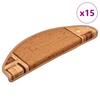 VidaXL Treppenmatten Selbstklebend 15 Stk. Beige 65x21x4 cm