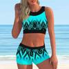 Damen Neckholder Brilliant Aurora Sizes Print Bikini Tankini Badeanzug