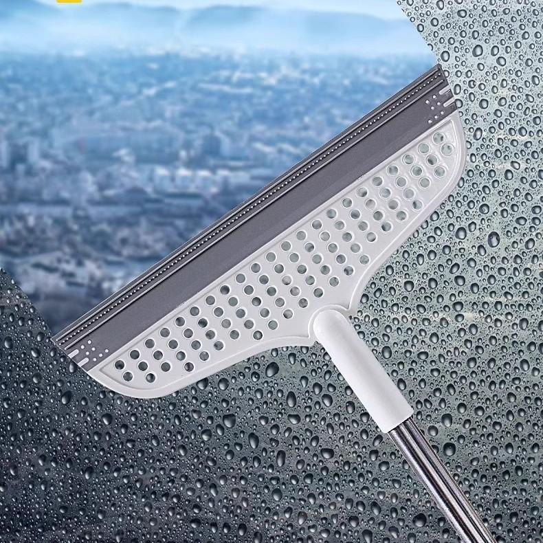 Dual-Use Silicone Magic Broom and Squeegee Mop for Bathroom Cleaning