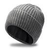 60-65Cm  Big Head Wool Blended Knitted Hats Men Winter Keep Warm Thickened Toand Beanies Large Size Cold Skullies Ski Golf Cap