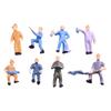 50-pcs 1:87 HO Scale Railway Model Worker Well Painted Figures With Bucket Ladder For Railway And Building Layout For DIY