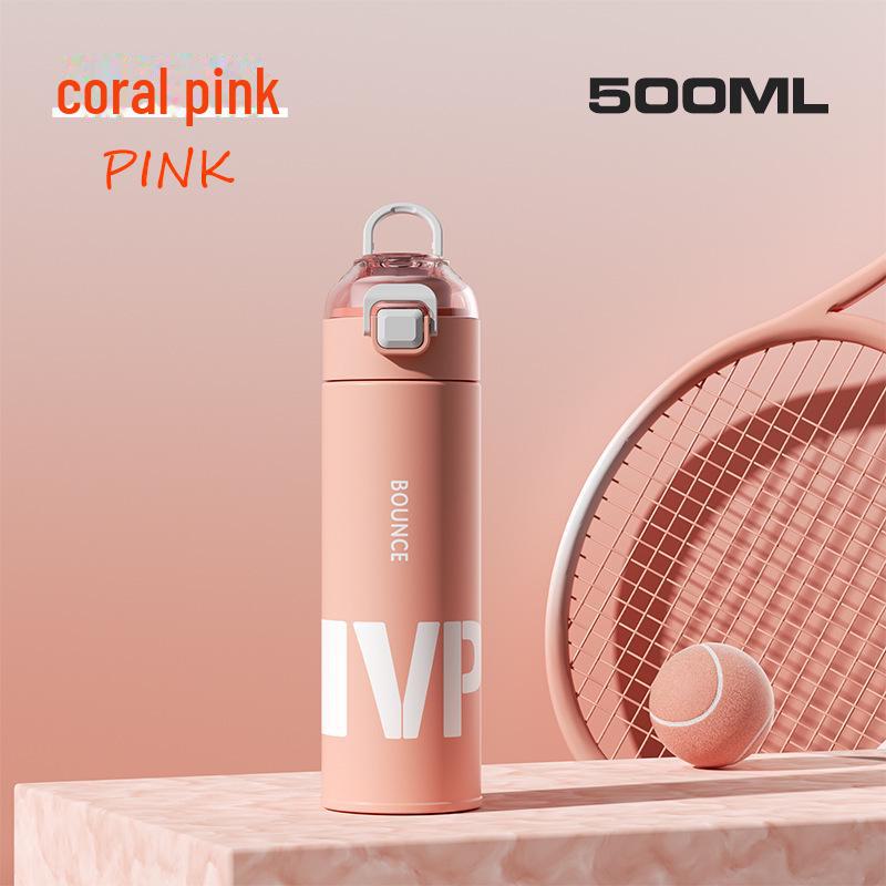 

Термокружка из нержавеющей стали 316 с ситечком для чая — унисекс, портативная, спортивная, с откидной крышкой для непосредственного питья. 500ml with English Sport Portable Bounce Thermos