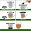 Tea Infuser Basket Stainless Steel Tea Strainer Tea Filter With Small Strainer And Lid Tea Diffuser For Loose JT340
