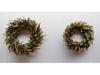 Handmade Christmas Wreath with Red Berries & Green Leaves on Steel Ring for Door Decoration