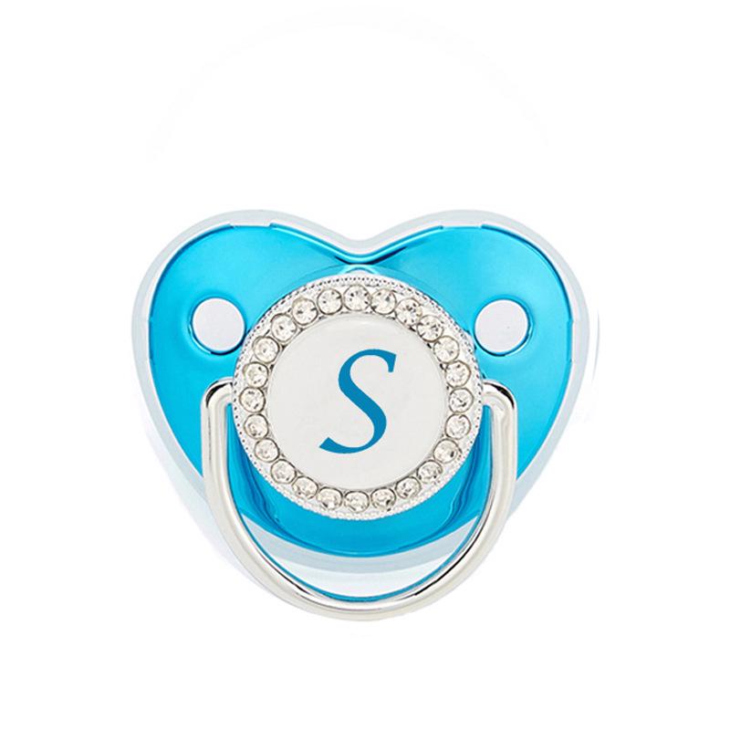 Blue Baby Diamond Pacifier - 26 Letter Teething Soother
