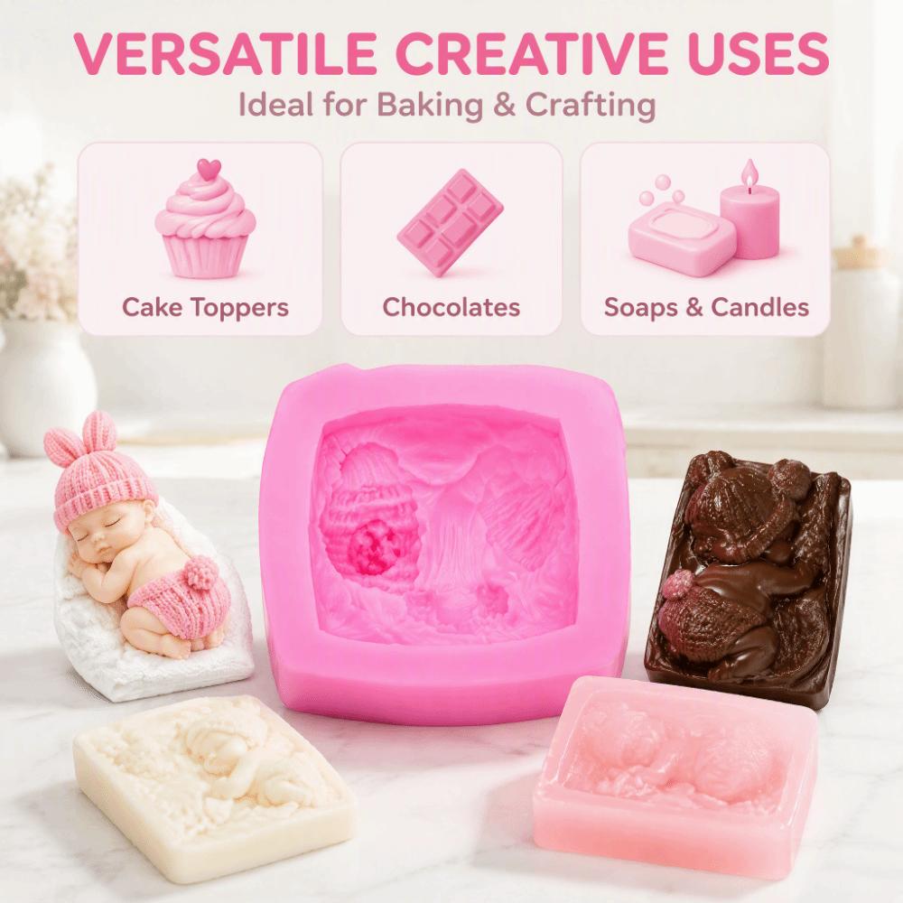 Food Grade Silicone Baby Silicone Mold Non-Stick Baby Shower Mold  Baby Shower Party Decorating