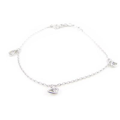 [H3204] - Βραχιόλι Ασήμι 'Câlin' Λευκό