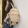 Student Schoolbag Couple Solid Color Backpack Lightweight Large Capacity Backpack