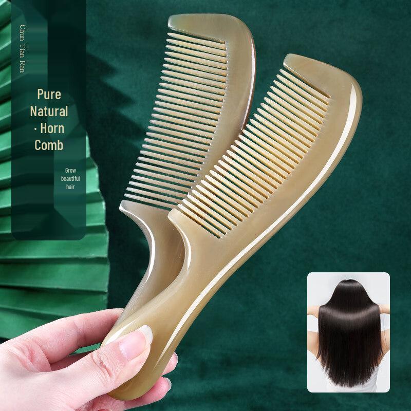 Natural White Buffalo Horn Scalp Massage Comb