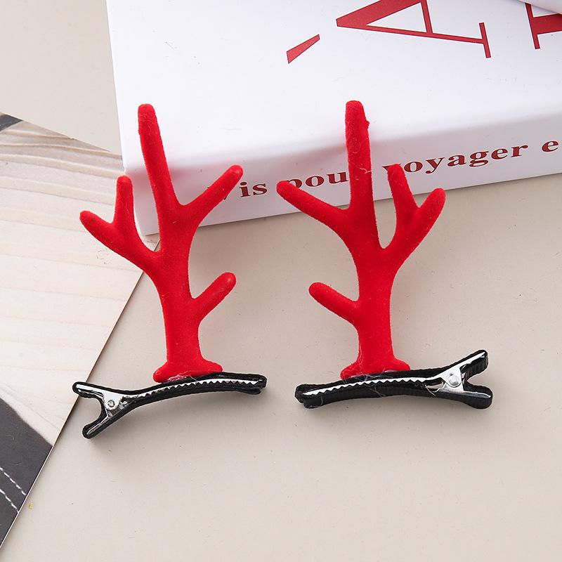 Christmas Antler Hair Clip: Cute Children's Elk Ears with Bells and Mushrooms