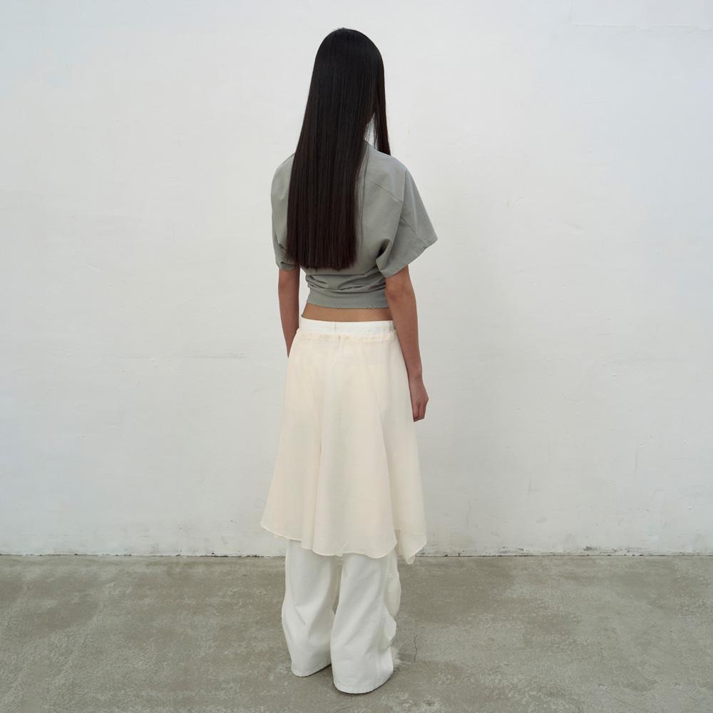 Lcdc Tm Flare Layered Skirt (Ivory)