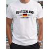 Men's Deutschland Germany Flag Graphic Tee Short Sleeve Crew Neck Cotton Soft Fit Casual Wear Summer Travel Street Style