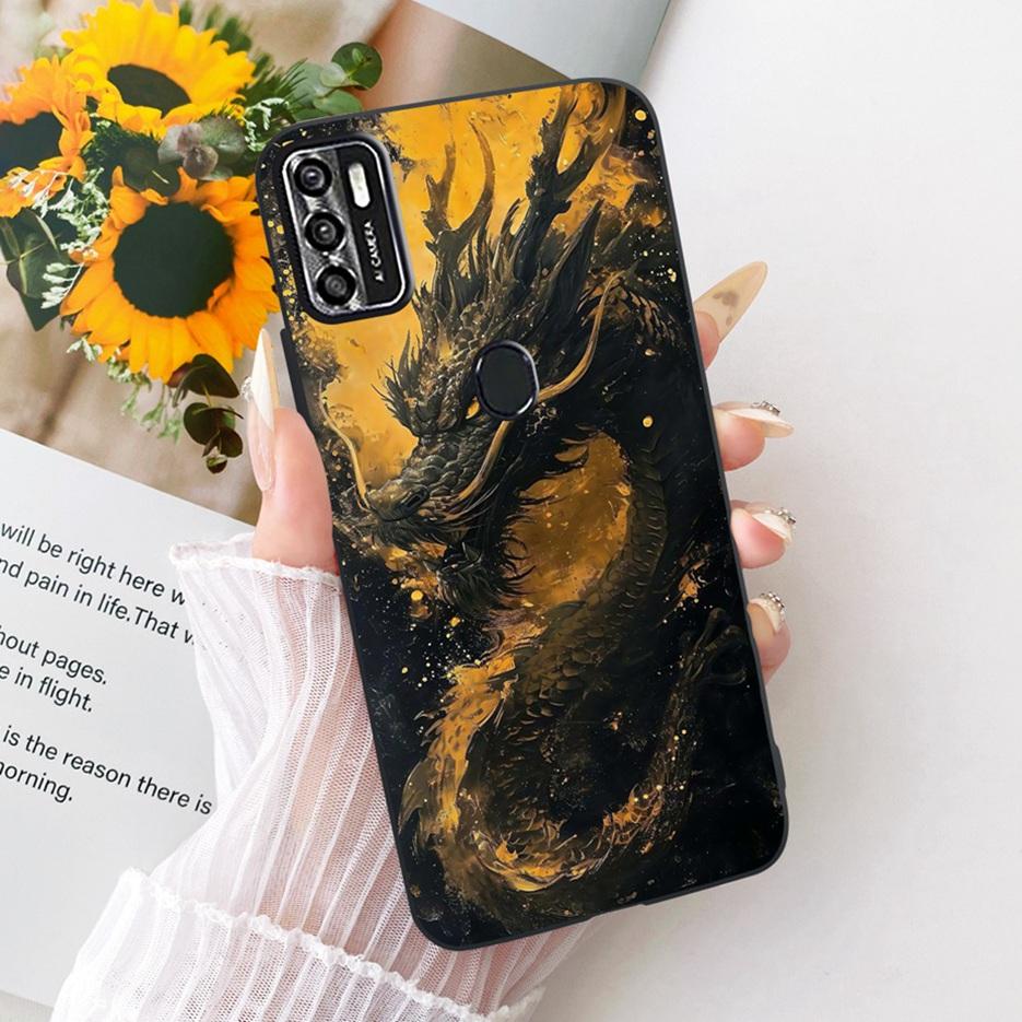 For ZTE Blade A7s 2020 Case A7020 Cute Lion Fashion Painted Cover Soft TPU Matte Phone Case For ZTE Blade A7s 2020 BladeA7s Bags