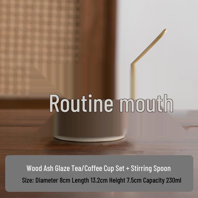 TLAKEHO Hand-Painted Ash Ceramic Mug