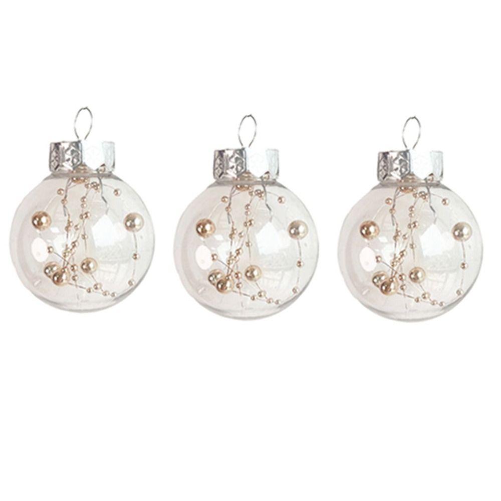 Round Clear Christmas Balls Pendant Shatterproof Xmas Tree Pendants Holiday Party Decorations