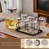 Luxury Glacier Glass Pitcher & Cup Set for Living Room - Elegant Cold Water Drinkware
