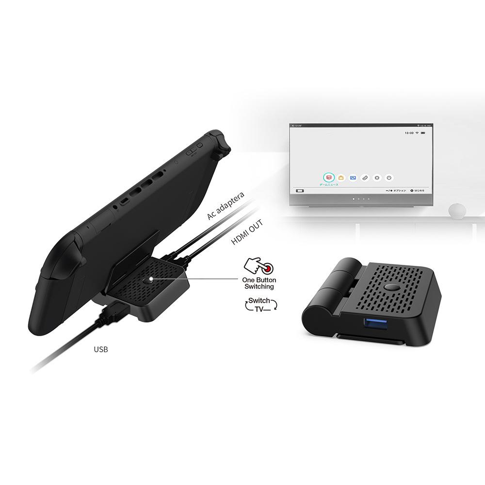 DOBE FOMIS ELECTRONICS TNS-19027B For Nintendo Switch 2/Switch 2/Switch OLED Video Converter Dock 4K HD Output Folding Portable Stand