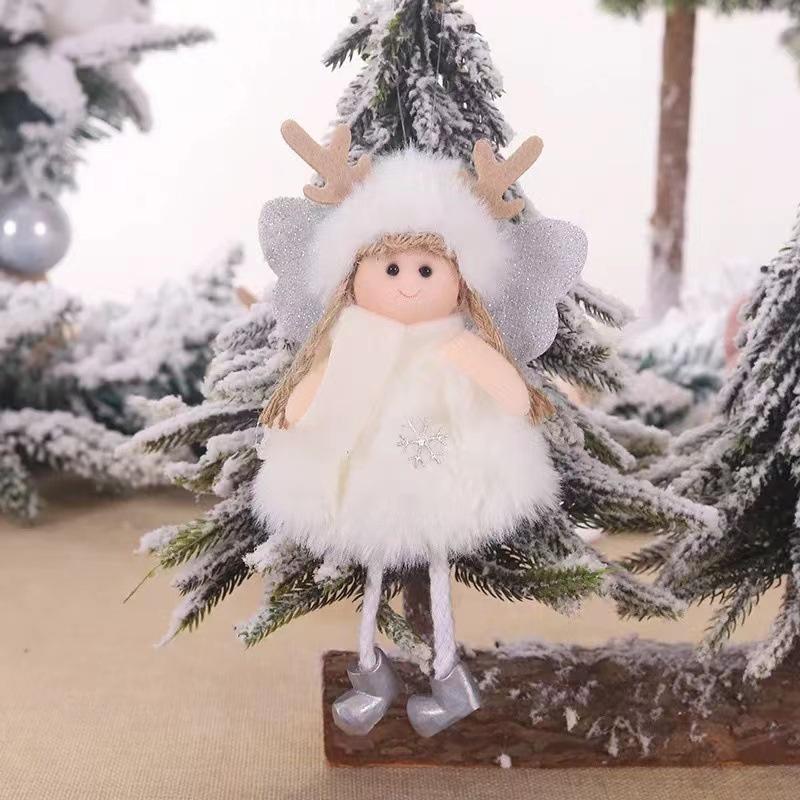 Creative Christmas Plush Angel Ornament For Children Cute Doll Gift For Christmas Tree Decoration