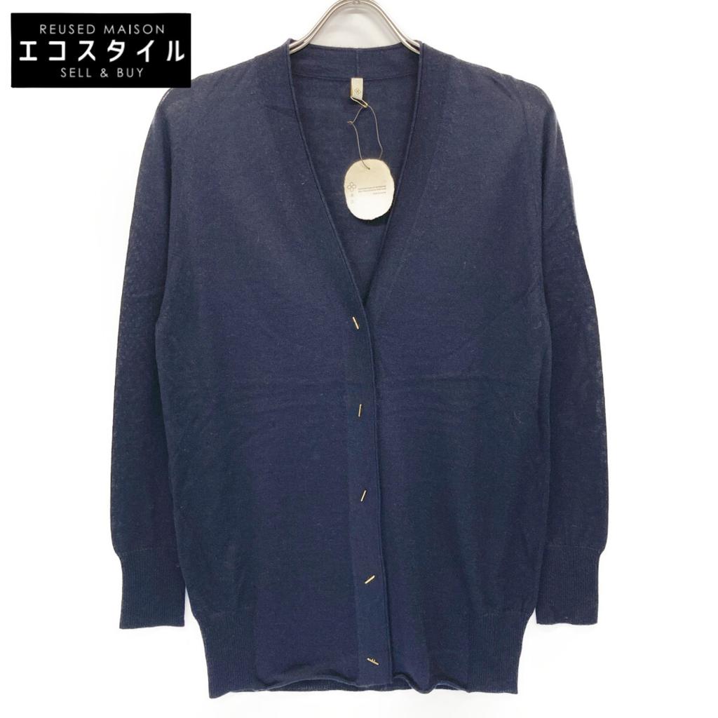 TOYOBOSHI Dark navy NAEBA-STH cashmere silk knit cardigan 09IT-PC0003 tops F NavyUsed