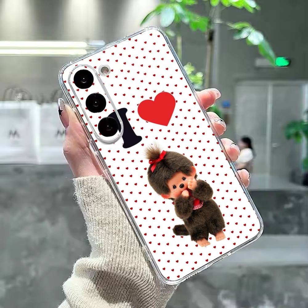 cute monchhichis Phone Case For Samsung Galaxy A91,80,73,72 ,71,53,52,32 ,31,22,21s,20,Transparent Case