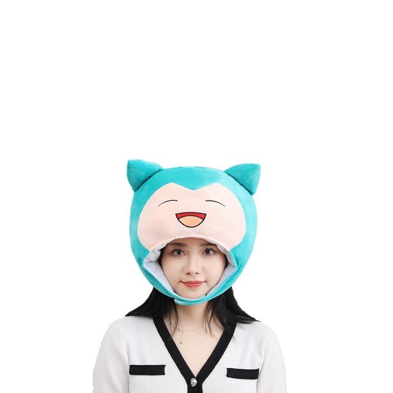 Halloween Blue Cotton-filled Monster Hood Hat, Photo Props, Photo Props, Cartoon Headgear Performance Props
