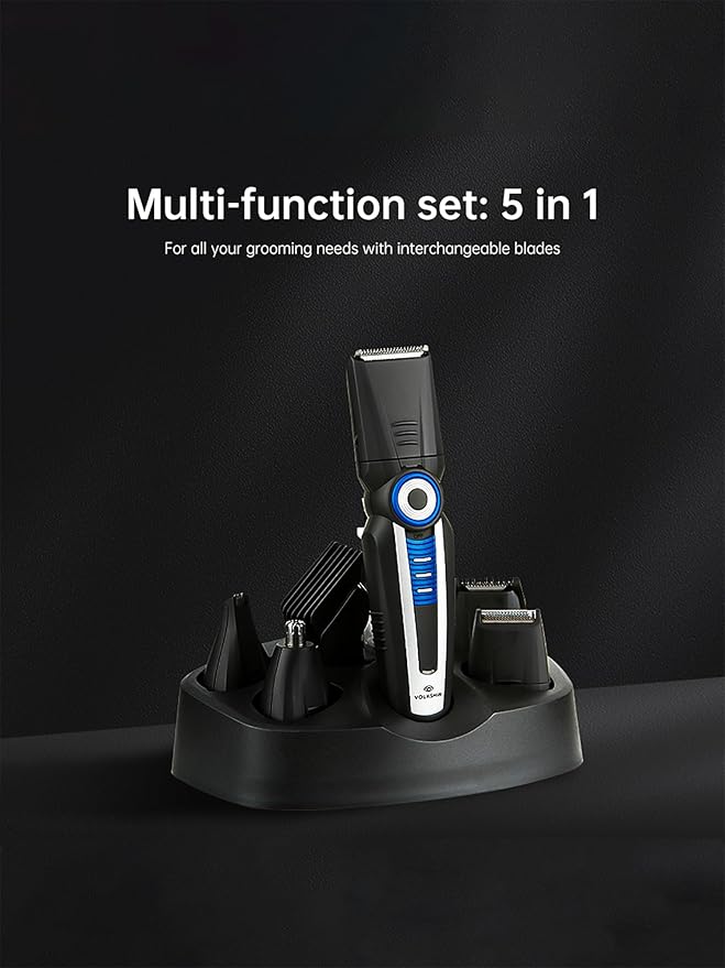 Head To Toe Advanced Rechargeable Powered Body Groomer Kit, Beard Trimmer , Black