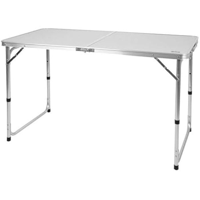 Table Pliante AKTIVE - Métal - Gris - 120 X 60 X 54/60/70 Cm