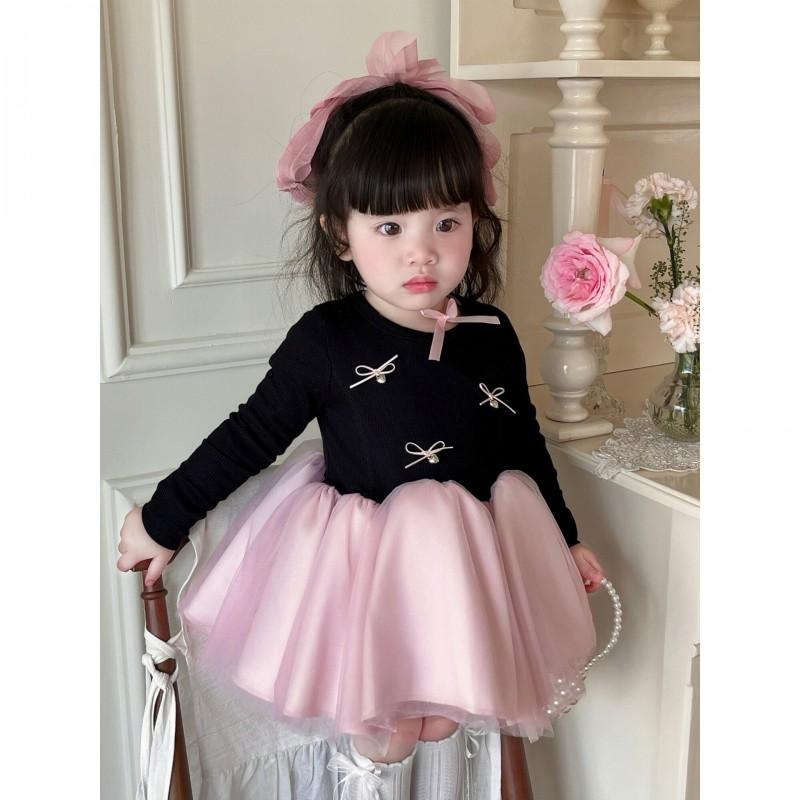 Girls Princess Dress 2026 Mesh Patchwork A-line Kids Birthday Party