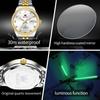 OLEVS 3629 Original Quartz Movement Watch Diamond Luminous 30m Waterproof Stainless Steel Bracelet Classic Dial Men Women Watch